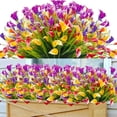 thumbnail image 1 of 12 Bundles Calla Lily Artificial Flowers Outdoor Decorations, Fake Flowers No Fade UV-Resistant Faux Plastic Flower Indoor Outside Hanging Planter Home Kitchen Garden Porch Decor (Multi), 1 of 18