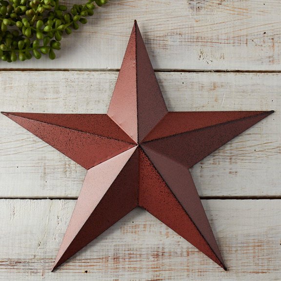 12" Burgundy Dimensional Barn Star by Factory Direct Craft: Add a Touch of Rustic Charm to Your Home Dcor