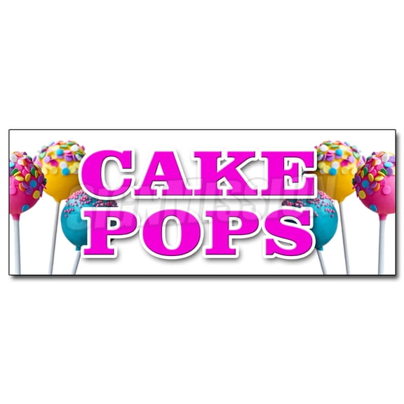 12" CAKE POPS DECAL sticker on a stick gifts holiday homemade snack fresh