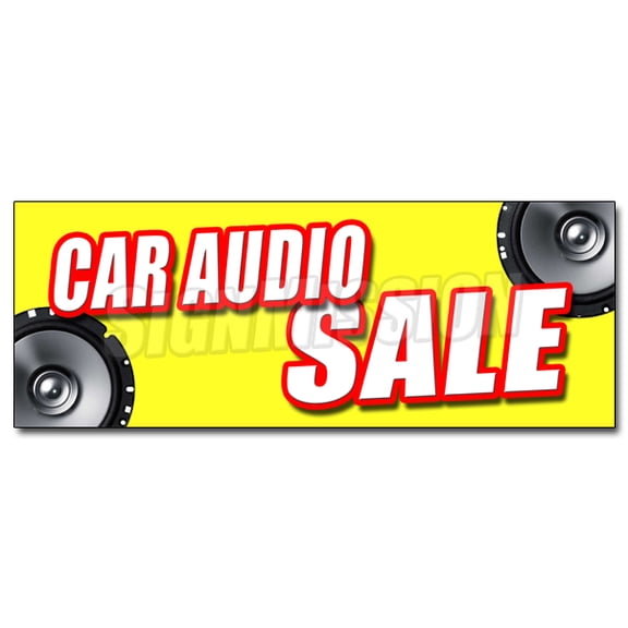 12" CAR AUDIO SALE DECAL sticker mps speakers stereo installation repair amps