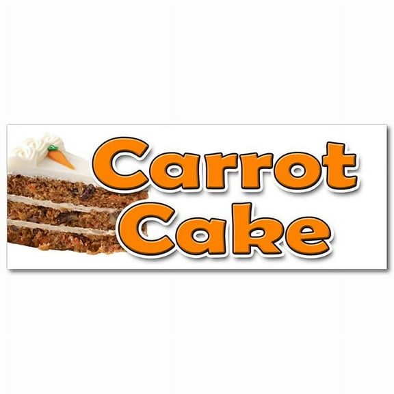 12" CARROT CAKE DECAL sticker carrots sweet cake cream cheese raisins icing