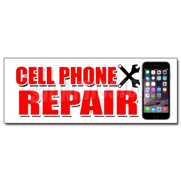 12" CELL PHONE REPAIR DECAL sticker apple lg htc samsung all brands iphone