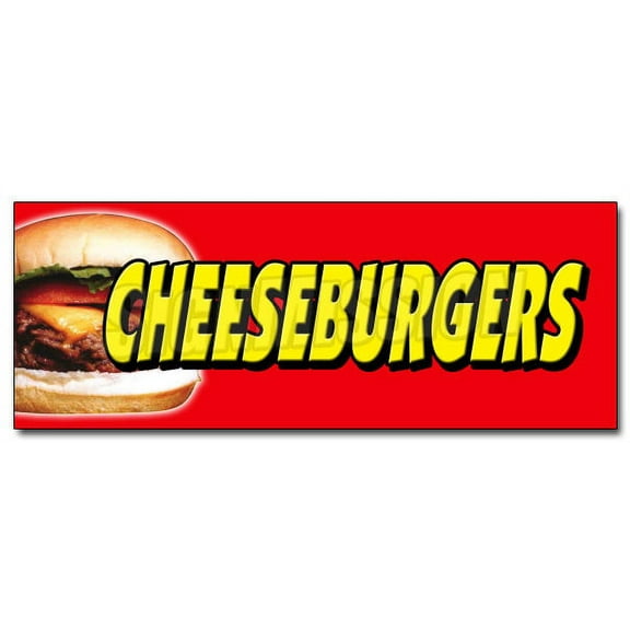 12" CHEESEBURGERS DECAL sticker hamburger burger cheese