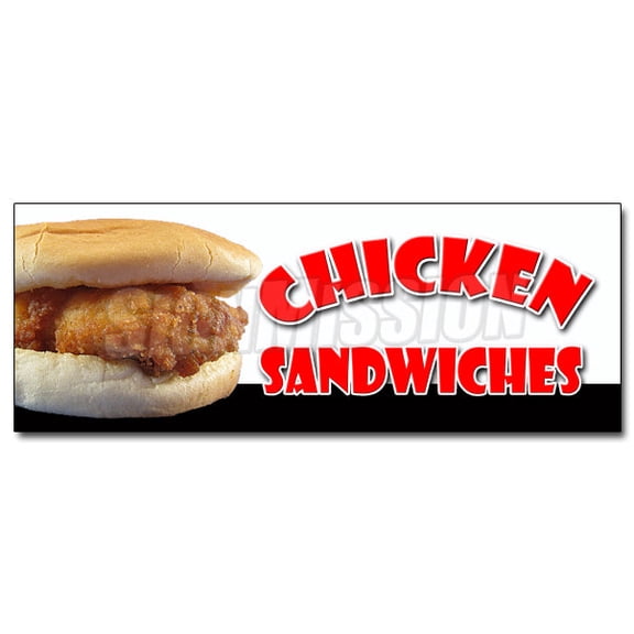 12" CHICKEN SANDWICH DECAL sticker fried restaurant