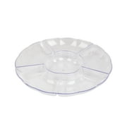 12 IN Clear Round Plastic Compartment Tray, by Way To Celebrate