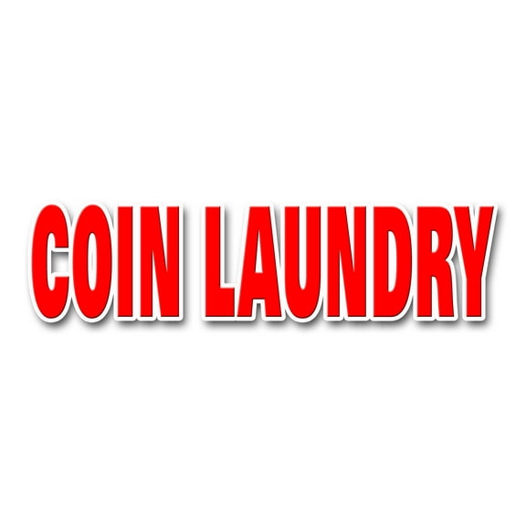 12" COIN LAUNDRY DECAL sticker wash fold washing machines dry cleaning