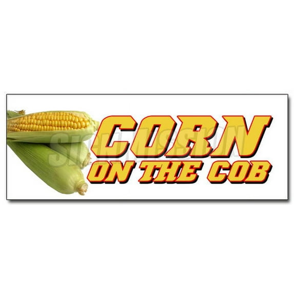 12" CORN ON THE COB DECAL sticker farmers market stand