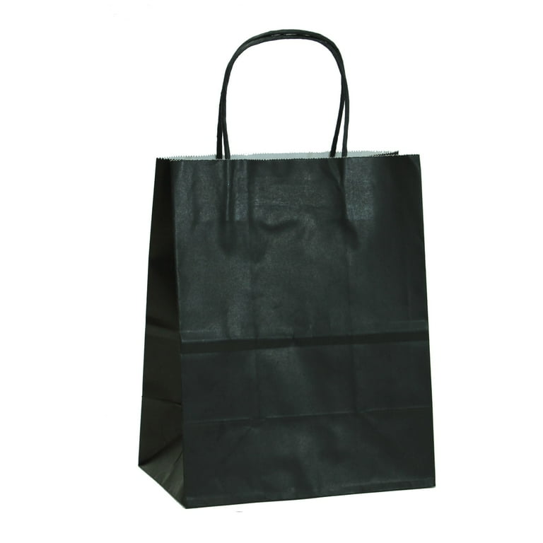 Black kraft bags with handles store