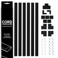 thumbnail image 1 of 12' Cable Cover Management Raceway Kit by Edison Supply (Black), 1 of 6