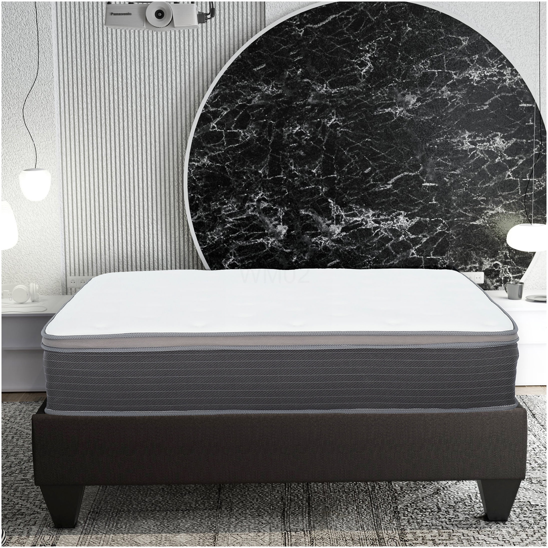 12" California King Hybrid Mattress with Euro Top, Cooling Gel Memory Foam, Motion Isolation & Edge Support, Medium-Plush Feel, CertiPUR-US Certified, Bed-in-a-Box