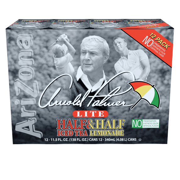 AriZona Arnold Palmer Lite Half & Half Iced Tea Lemonade - 11.5 fl oz (pack of 12)