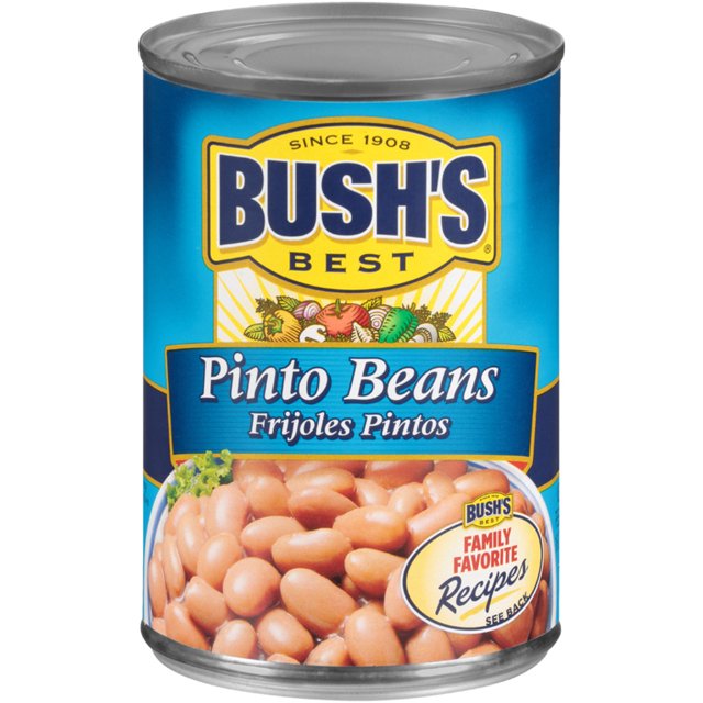 (12 Cans) Bush's Pinto Beans, Canned Beans, 16 oz