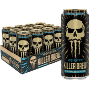 (12 Cans) Java Monster Killer Brew, Mean Bean, Coffee + Energy, 15 fl oz