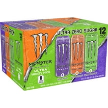 (12 Cans) Monster Ultra VP, Ultra Sunrise, Ultra Violet, Ultra Paradise, 16 fl oz, 12 Pack