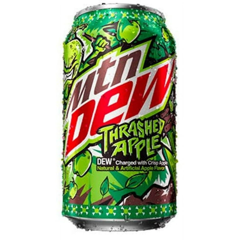 Mountain Dew Thrashed Apple Soda Soft Drink - 12 Cans, Bold