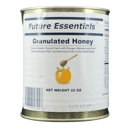 (12 Cans Pack) Future Essentials Canned Granulated Honey Emergency Survival Food for Camping and Backpacking #2.5 / 22oz / Can