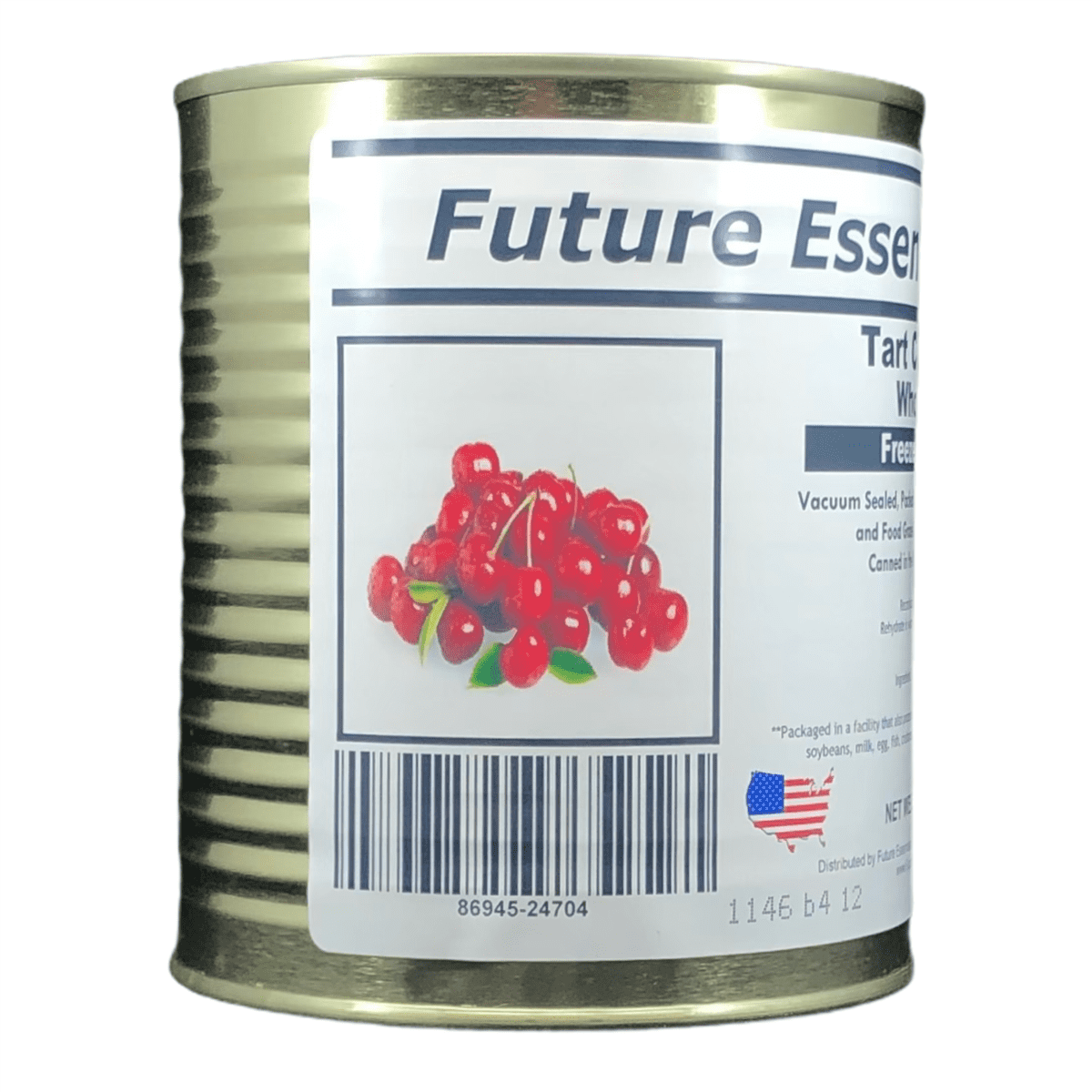 (12 Cans Pack) Future Essentials Freeze Dried Long Shelf Life Emergency Food Whole Tart Cherries #2.5/6oz/Can