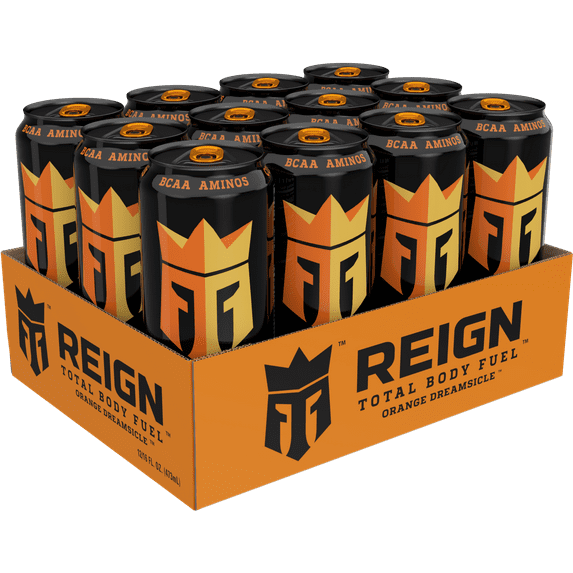 (12 Cans) Reign Total Body Fuel Energy Drink, Orange Dreamsicle, 16 fl oz