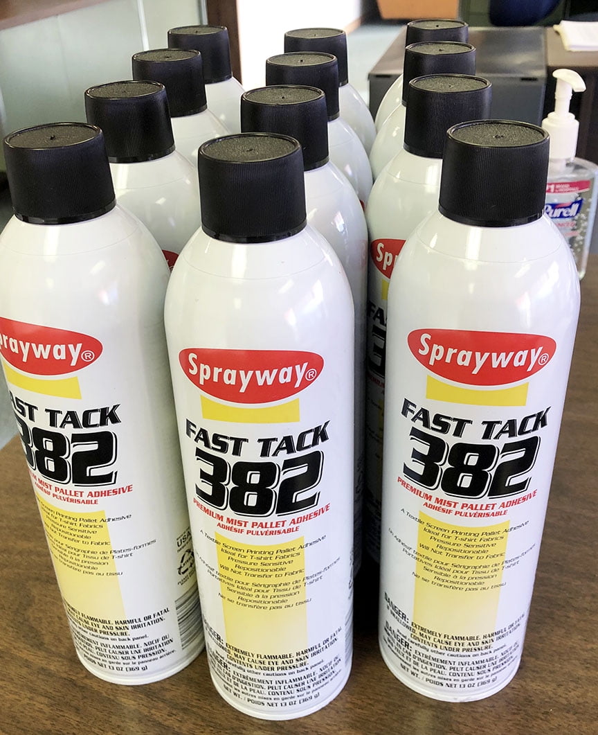 12 Cans Sprayway 382 Mist-Type Spray Adhesive for Screen Printing
