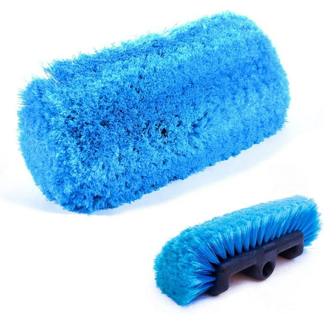 12''Car Wash Brush Head with FlowThru Standard attchment,Soft Bristle