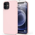 thumbnail image 1 of iPhone 12 Case, iPhone 12 Pro Case with Screen Protector, Soft Liquid Silicone Rubber Bumper Cover for iPhone 12 Pro 6.1" Light Pink Slim Fit Shockproof Protective Case, 1 of 7