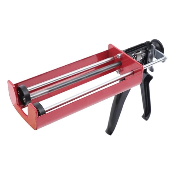 12" Caulking Gun, 400 ML Dual Component Caulk Dripless Stainless Steel Upgraded Manual Double Epoxy Gun High Thrust Ratio For Bond Adhesive Cartridge Applicator