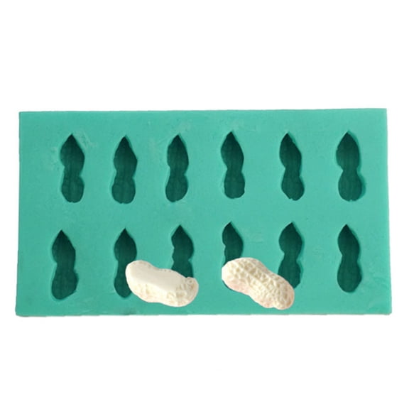 12 Cavities 3D Peanut Silicone Flexible Food Safe Mould Clay Resin Ceramics Candy Fondant Candy Chocolate Soap Mould