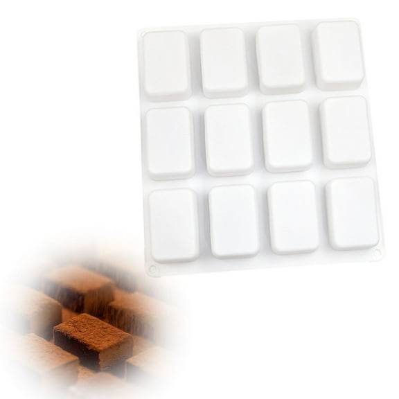 12-Cavity Chocolate Molds, Qiopertar Under $5 12-link Chocolate Small Rectangular Molds Cake Baking Molds