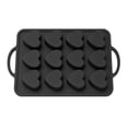 thumbnail image 1 of 12-Cavity Heart Shaped Silicone Baking Mold with Handles for Valentines Day Baking, 1 of 9