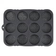 12 Cavity Silicone Hamburger Bun Burger Bun Pan Cake Tray Baking Tools