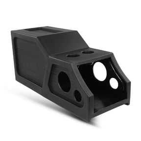 CROSSDESIGN 12" Center Console Subwoofer Box Compatible with Chevy/GM Crew Cab 2014-2018 Black