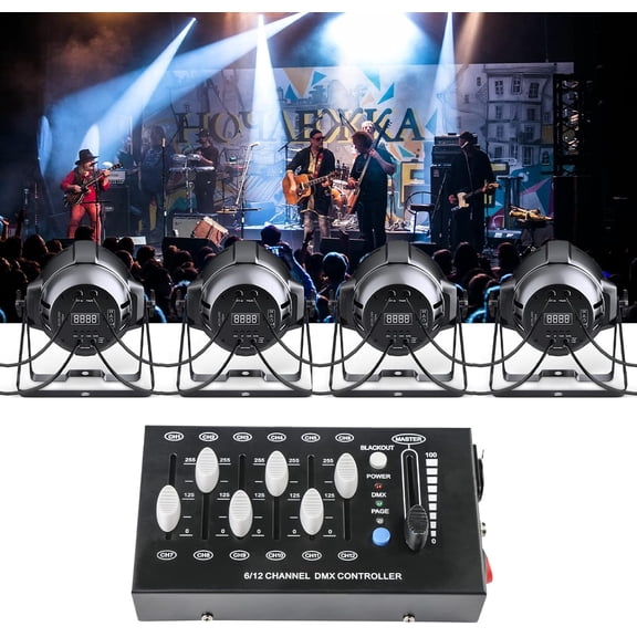12 Channel DMX dimming Controller, mini dj Lighting Controller,DMX512 Signal Protocol dimmer Suitable for Small Stage Lighting