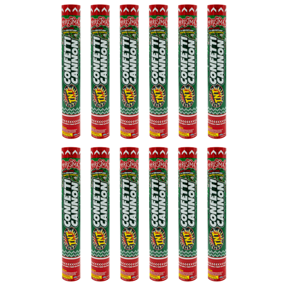 12 Christmas Confetti Cannon, TNT Fireworks