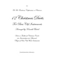 thumbnail image 1 of 12 Christmas Duets for Bass Clef Instruments: Duets on Traditional Christmas Carols for Intermediate and Advanced Flute Players (Paperback), 1 of 1