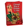 thumbnail image 1 of 12 Christmas Greeting Cards (1 Design, 12 Cards) - Mermaid Kisses and Wishes, 1 of 6