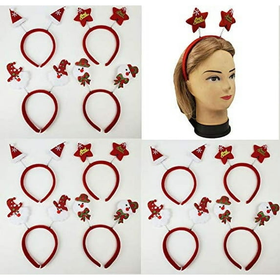 12 Christmas Headbands for Girl Women Assorted Xmas Headband Christmas Party