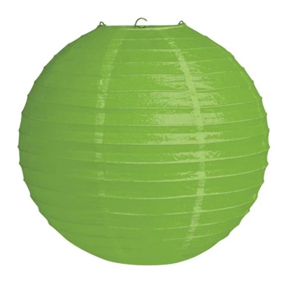 12 Citrus Green Round Solid Lantern (Each)