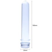 12 Clear Plastic Test Tubes with Caps, 24 x 109mm30ml