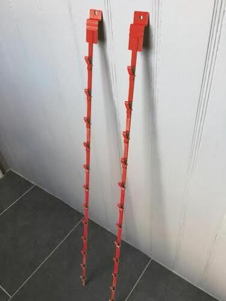 Slatwall Clips Display 12 Clips Slatwall Mount Clipper Display Single Red Strip - Lot of 2 ...