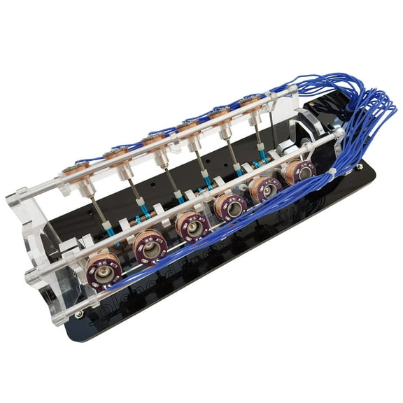 12-Coil Electromagnet Engine Model Motor Teaching 100-240V to 5V