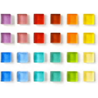 12 Color Fridge Magnets,Whiteboard Magnets for School and Office,Cute Square Refrigerator Magnets for Locker,Topboutique Decorative Magnets,24 Pcs,0.39 Inch