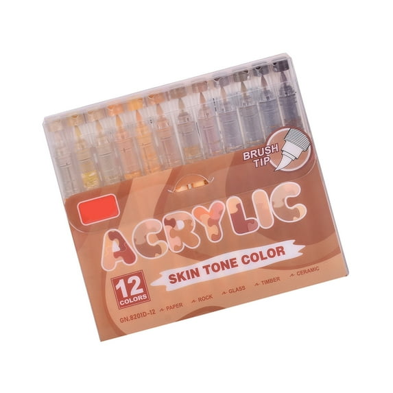 12 Color Liquid Acrylic Paint Marker Acrylic Paint Pen for Journaling Drawing