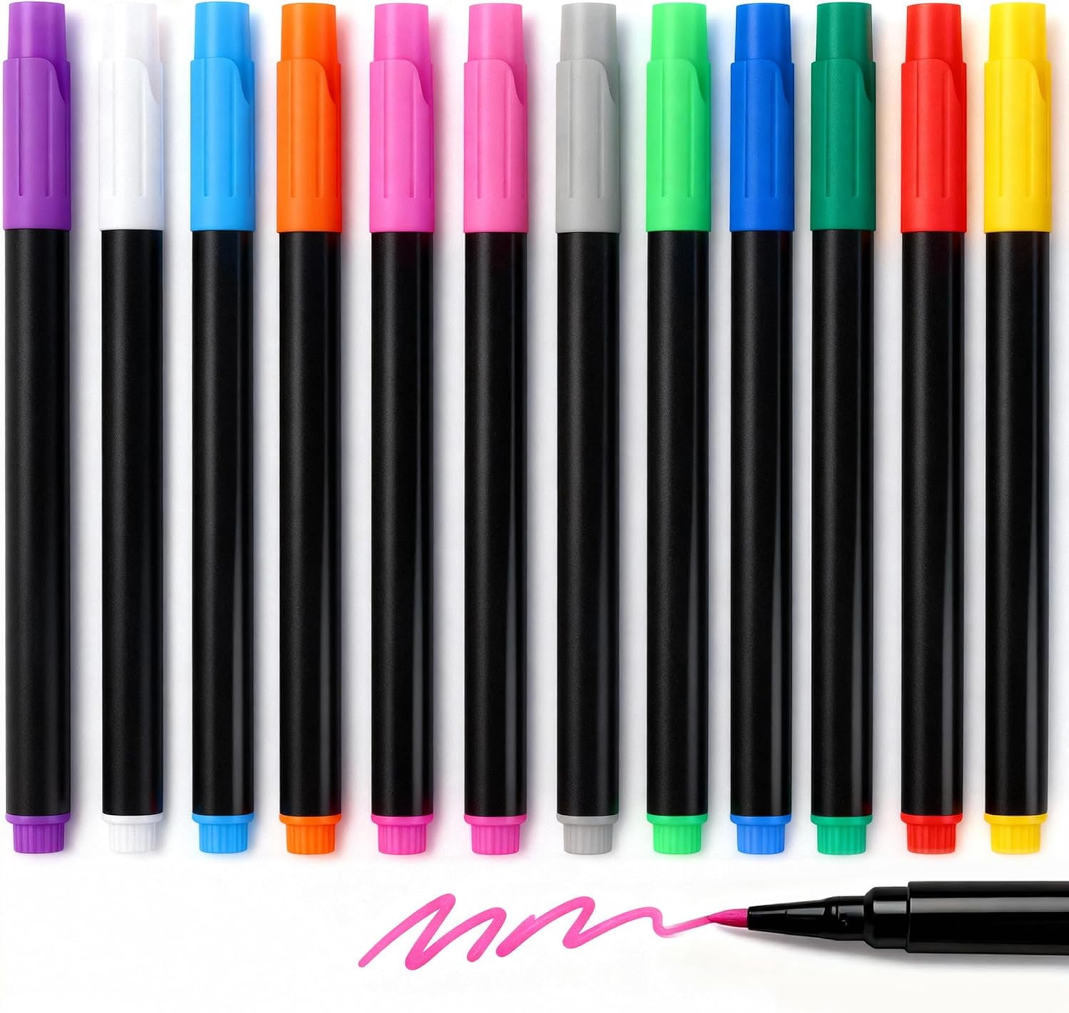 12-Color Markers for LED Note Board with Colors, Compatible with ...