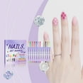 thumbnail image 1 of 12-Color Nail Art Marker Set Quick-Drying DIY Nail Art Decorative Pens Suitable for Adults Home Salon Party Formal Wedding Travel Manicure Casual 1 Set B-Purple, 1 of 8