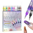 thumbnail image 1 of 12 Color Nail Art Pens, 0.5 MM Nail Polish Pens Set Drawing Painting Point Liner Acrylic Painted Pen Kit, Waterproof and Quick-drying Nail for DIY Nails Art Design Manicure Tools, 1 of 6