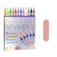 thumbnail image 1 of 12 Color Nail Art Pens Set, 0.5 MM Extra Fine 3D Nail Polish Pens, Drawing Painting Point Liner Acrylic Painted Pen Kit, Waterproof and Quick-drying Nail for DIY Nails Art Design Manicure Tools, 1 of 8