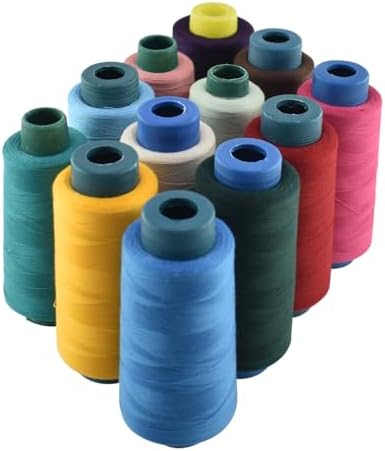 Polyester. Machine Thread 12 Color Sewing Machine Thread 40S/2 2500 Yard Per Overlock Cone ...