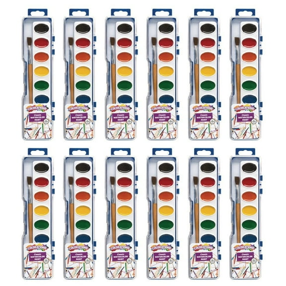 12 Colorations Regular Best Value Watercolor Paints, 8 Colors