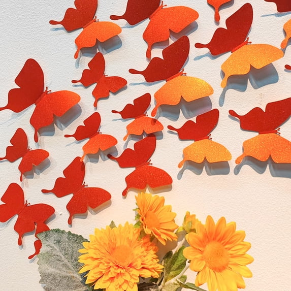 12*Colorful butterfly home decoration Clearance! Stylish Metal Hollow Wall Art Decor with Spring Design for Indoor and Outdoor and Elegant Home