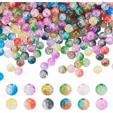 50 Mixed Color 3D Illusion Acrylic Miracle Beads – 10mm Spacer Craft DIY